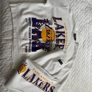 NBA White Crewneck Sweat Suit